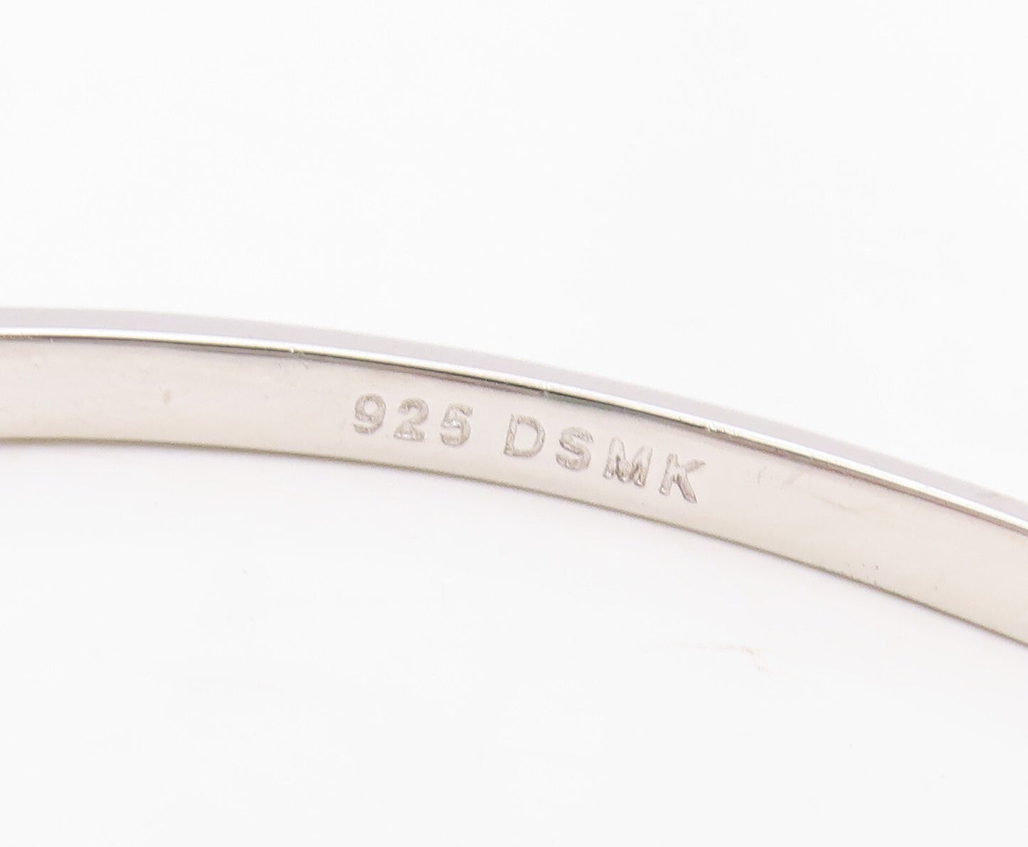 925 Sterling Silver Vintage Bracelet Oval Green Halo White CZ Bangle  BT10709