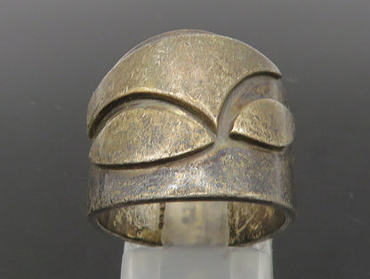 PRATA JOYERIA 925 Silver  Vintage Dark Tone Tapered Band Ring Sz 7.5  RG23879