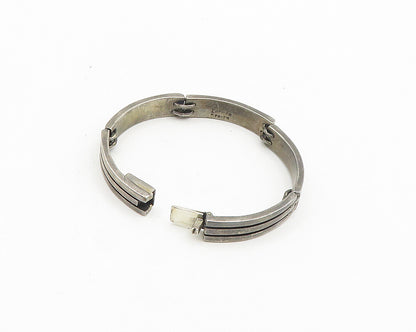 MEXICO 925 Sterling Silver  Vintage Smooth Curved Bar Chain Bracelet  BT7523