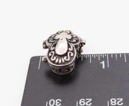 925 Sterling Silver Vintage Pendant Religious Cross Prayer Box OPENS  PT24930