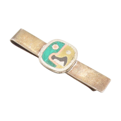 925 Sterling Silver Vintage Tie Clip MEXICO Modernist Geometric Design  TR4027
