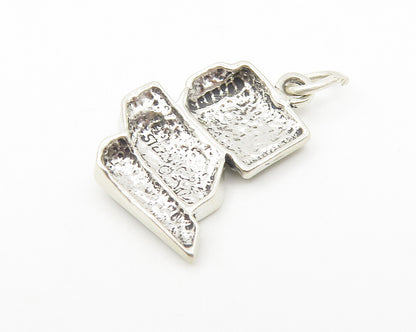 925 Sterling Silver  Vintage Old Fashioned Desk Top Computer Pendant  PT8148