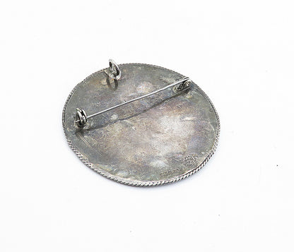 MEXICO 925 Sterling Silver  Vintage Abalone Shell Bird Brooch Pin  BP2078