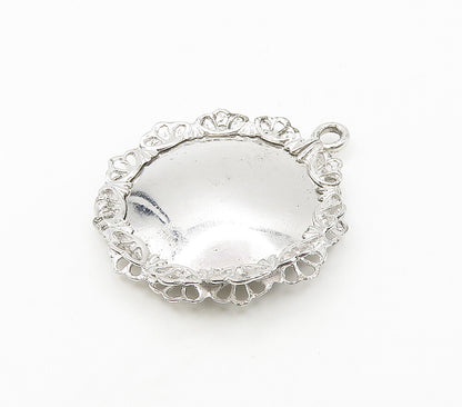 925 Sterling Silver  Vintage Christmas Tree Holiday Motif Pendant  PT12103