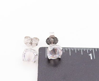 925 Sterling Silver Vintage Earrings Upside Down CZ Minimalist Studs  EG14010