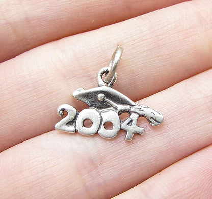 925 Sterling Silver 2004 Graduation Charm Pendant  PT1028
