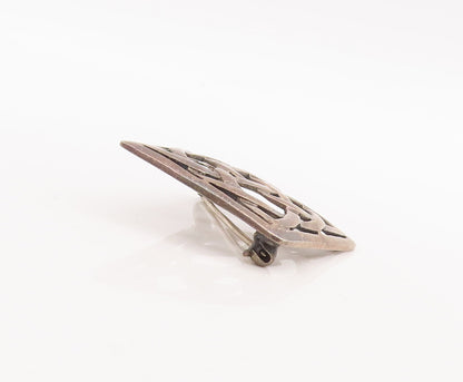 925 Sterling Silver Vintage Brooch Pin Solid Cutout Celtic Knot Square  BP11087