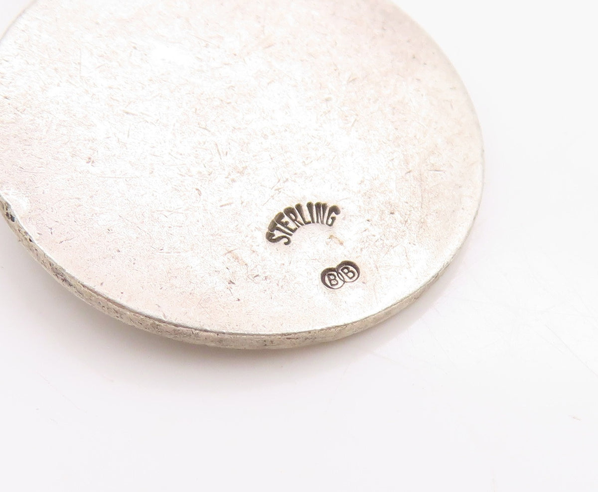925 Sterling Silver Vintage Pendant Religious St. Christopher Coin  PT24678