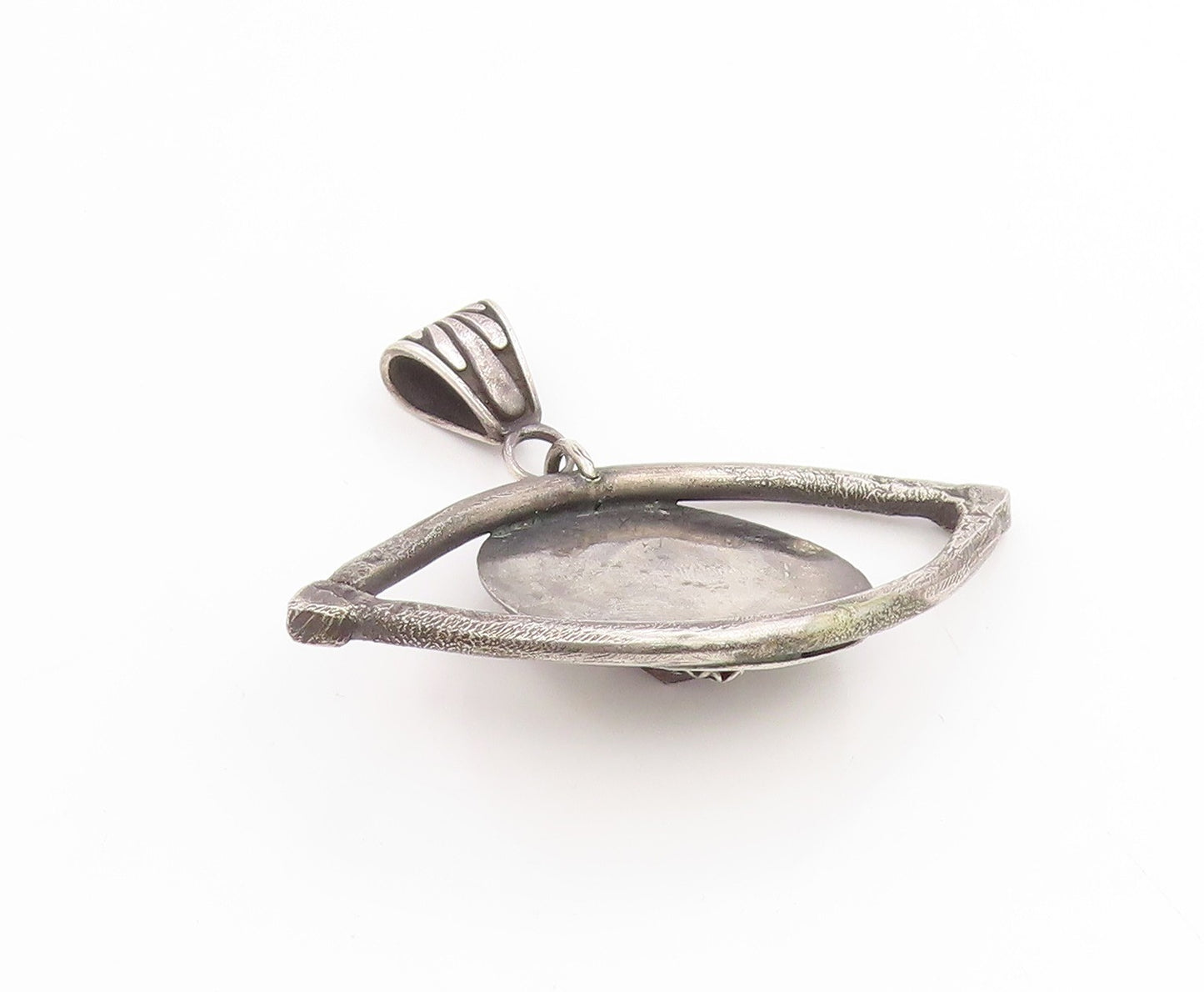 925 Sterling Silver Vintage Pendant Amethyst Third Eye Of Providence  PT25639