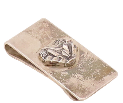 LAGOS CAVIAR 925 Silver  Vintage Brutalist & Swirly Heart Tie Pin  TR3483