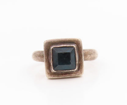 925 Sterling Silver Vintage Ring VERSANI London Blue Topaz Band  Sz 6.5  RG35723