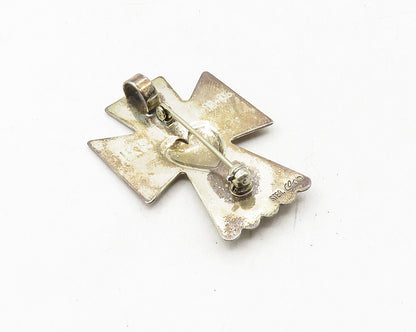 CAROLYN POLLACK RELIOS 925 Silver  Vintage Love Heart Angel Brooch Pin  BP4036