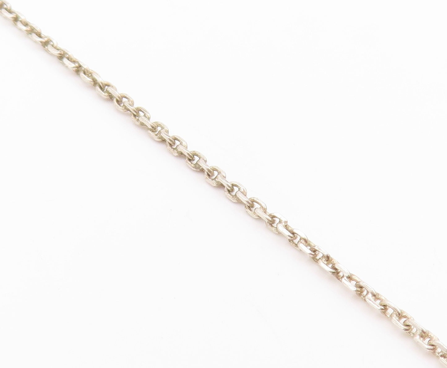 925 Sterling Silver Vintage Necklace Antique Roped Oval Cabochon Amber  NE4560