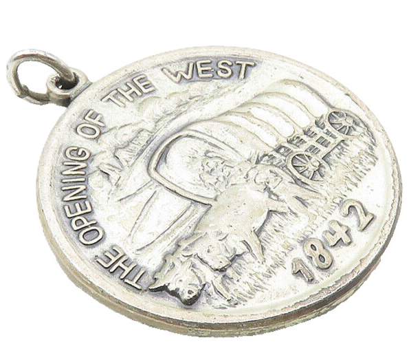 925 Sterling Silver  Vintage Industrial Era Of The West 1842 Pendant  PT7692