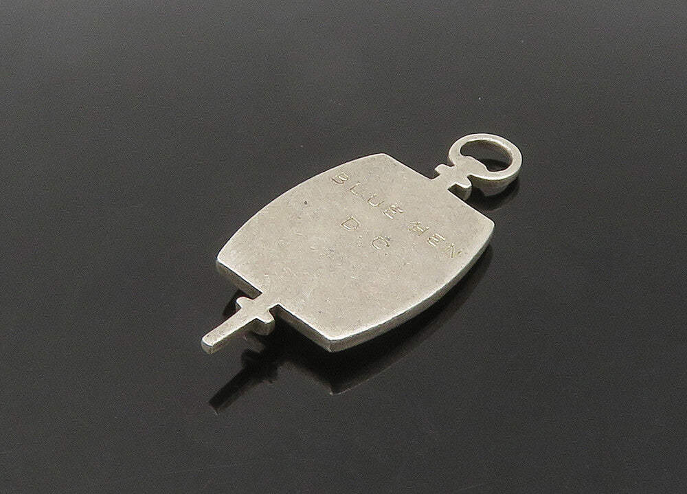 925 Sterling Silver  Vintage University Of Delaware Blue Hens Pendant  PT17513