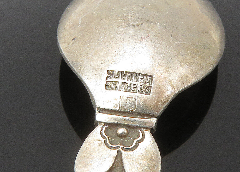 DENMARK 925 Sterling Silver  Vintage Shiny Demitasse Espresso Spoon  TR3103