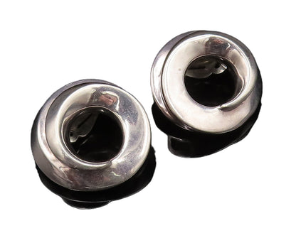 BAYANIHAN 925 Silver  Vintage Spiral Open Circle Non Pierced Earrings  EG12092