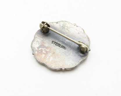 925 Sterling Silver  Vintage American Sheepdog Association Brooch Pin  BP5061