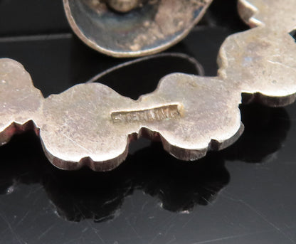925 Silver  Vintage Antique Jingle Bell Serpentine Wreath Brooch Pin  BP9580