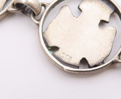 925 Sterling Silver Vintage Bracelet Classic Symbol Of Good Fortune Link BT12045