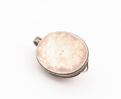 925 Sterling Silver Vintage Pendant Classic Cat Eye Oval Locket OPENS  PT26472