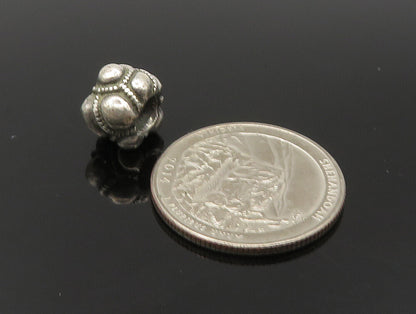 PANDORA 925 Sterling Silver  Vintage Shiny Pattern Bead Charm Pendant  PT19984