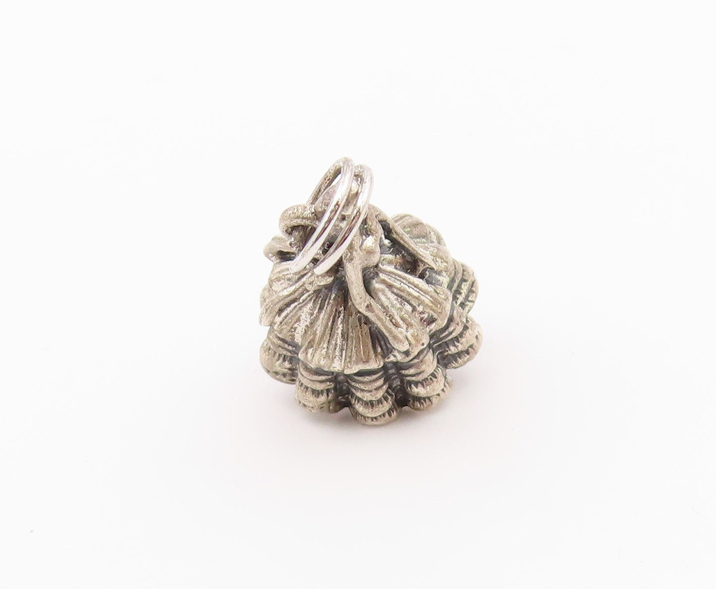 925 Sterling Silver  Vintage Petite Woman In Dress Pendant  PT19655