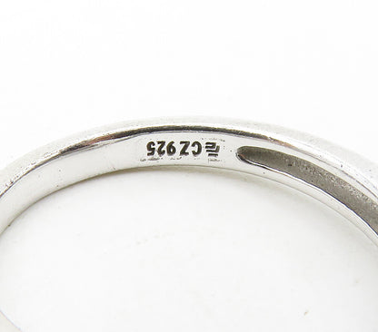 925 Sterling Silver  Oval Cut Topaz Shiny Smooth Solitaire Ring Sz 7  RG16633