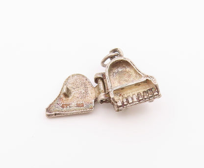925 Sterling Silver  Vintage Petite Grand Piano Motif Pendant (OPENS)  PT18320