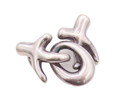 925 Sterling Silver Vintage Pendant Mini XO Hugs & Kisses Design  PT23519