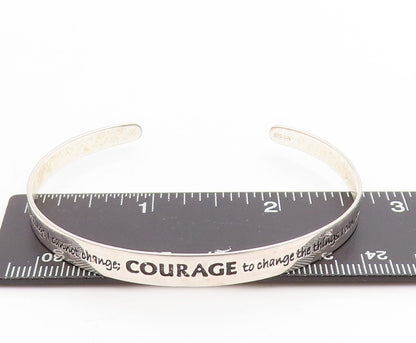 925 Sterling Silver Vintage Bracelet Engraved Courage Serenity Prayer  BT11483