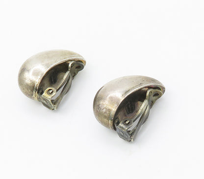 BARRA 925 Sterling Silver  Vintage Dark Tone Hollow Non Pierce Earrings EG8596