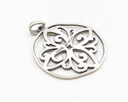 BARSE 925 Sterling Silver  Vintage Shiny Open Flower Design Pendant  PT7775