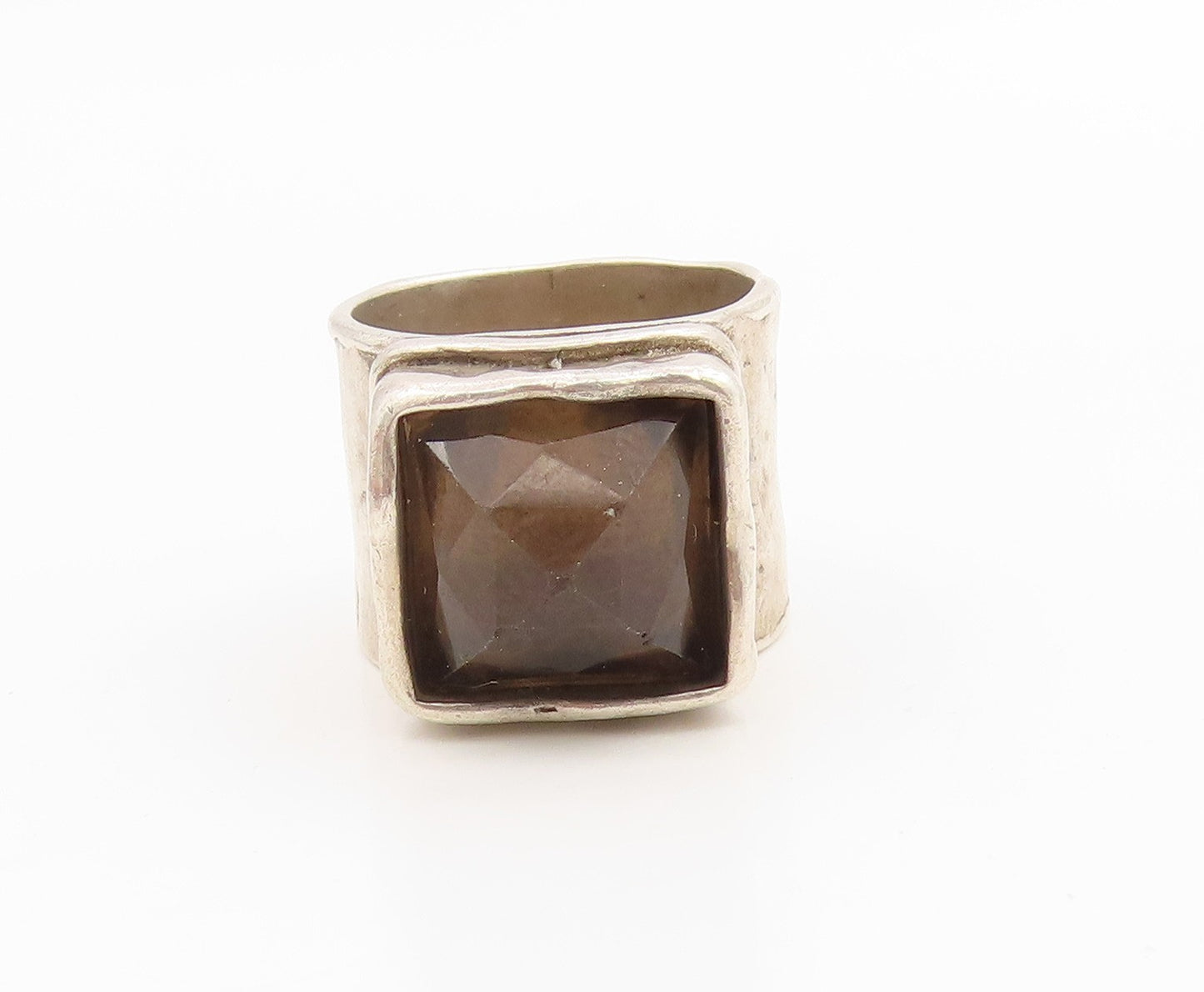 925 Sterling Silver Vintage Ring SILPADA Solid Smoky Quartz Band  Sz 6  RG36154