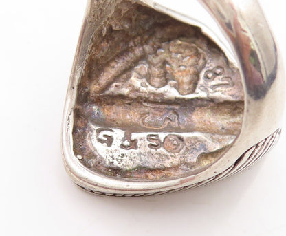 925 Sterling Silver Vintage Ring G&S Vietnam Horse Enameled  Sz 13.5  RG31317