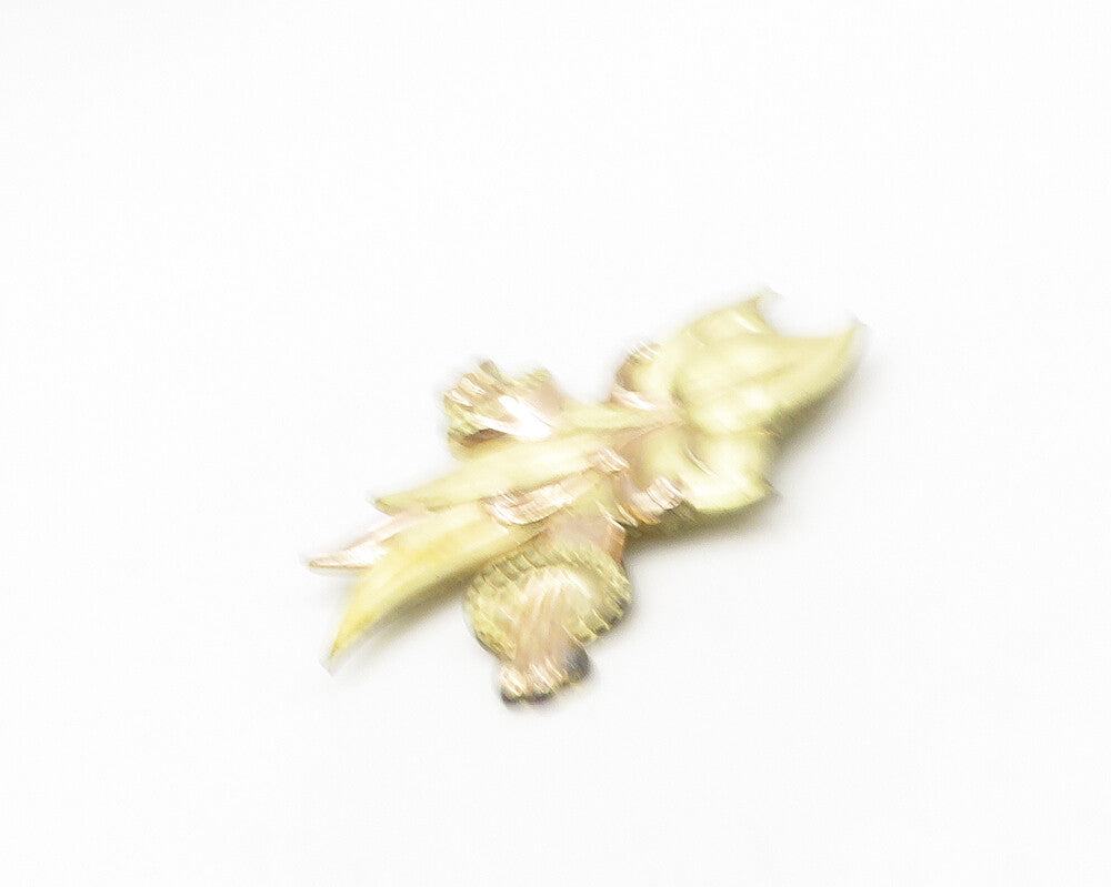 925 Sterling Silver  Vintage Gold Plated Two Tone Floral Brooch Pin  BP7170