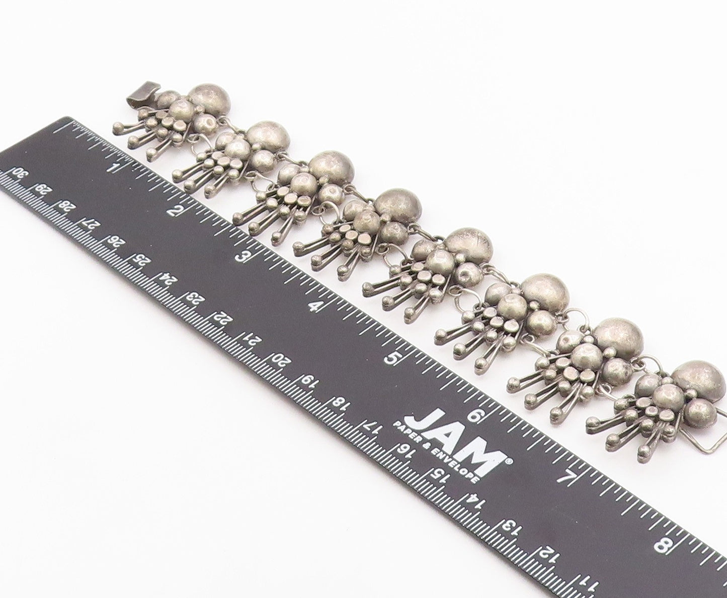 925 Sterling Silver Vintage Bracelet TAXCO Bubble Doll Cluster Link  BT12158