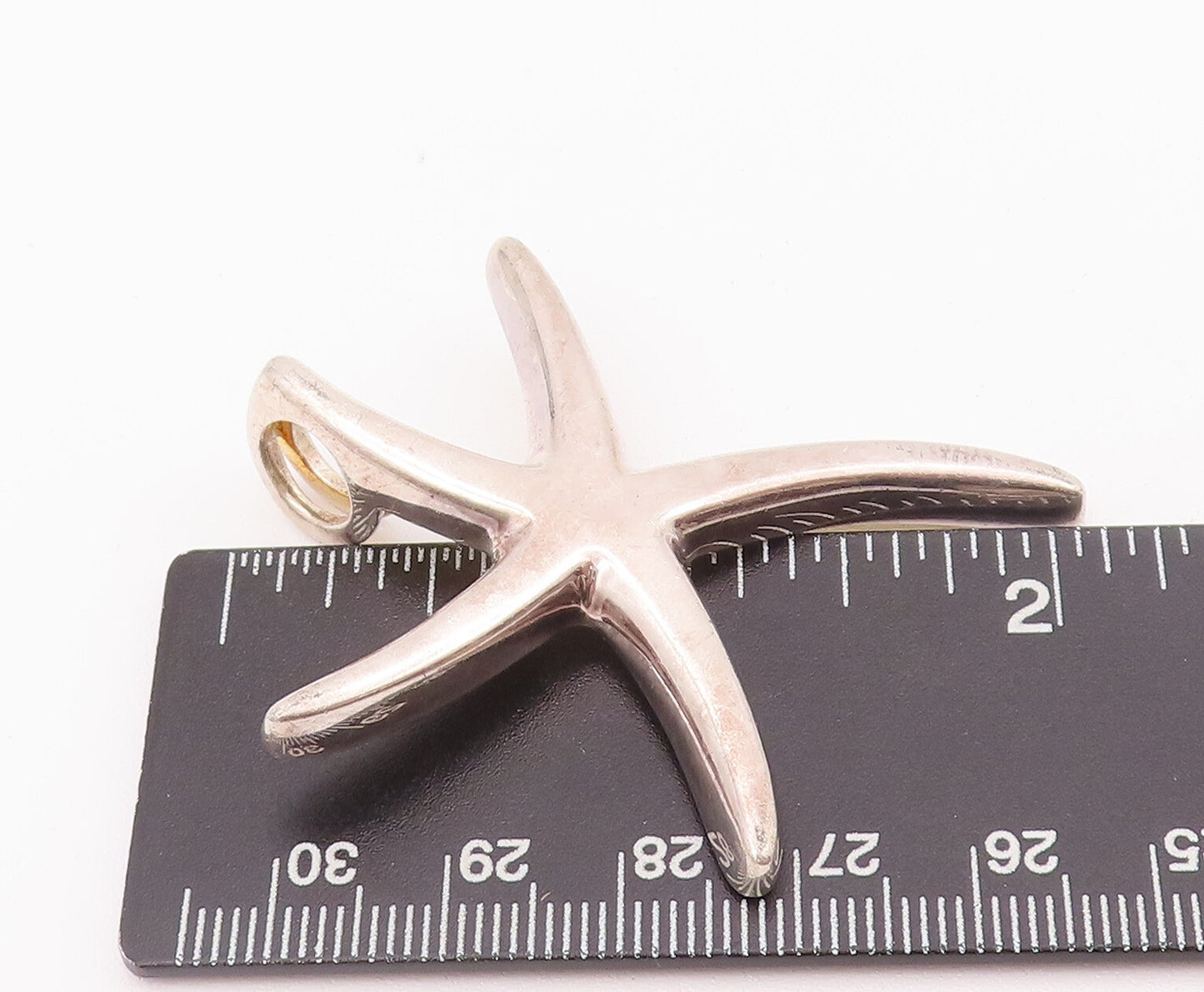 925 Sterling Silver Vintage Pendant Minimalist Solid Cutout Star Fish  PT22829