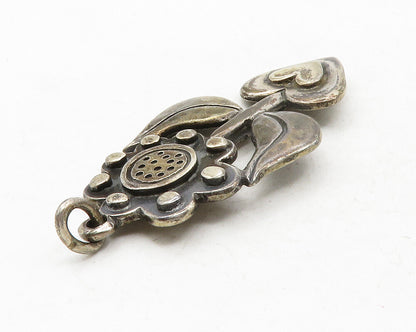 JAMES AVERY 925 Sterling Silver  Vintage Love Heart Flower Pendant  PT9914