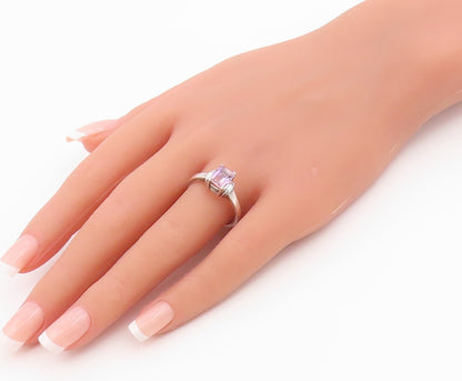 925 Sterling Silver Vintage Ring Elegant Ametrine & Topaz Band  Sz 9  RG36454