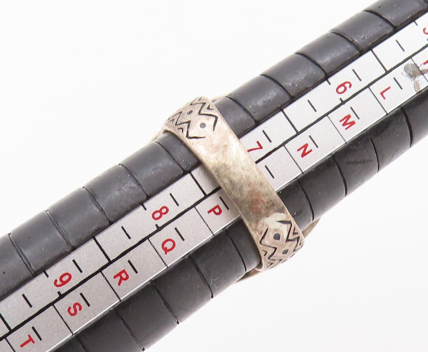 925 Sterling Silver Vintage Ring CAROLYN POLLACK Dark Tone Mable  SZ 7  RG32067