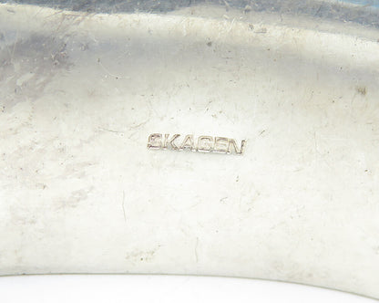 SKAGEN 925 Sterling Silver  Vintage Minimalist Smooth Cuff Bracelet  BT7246
