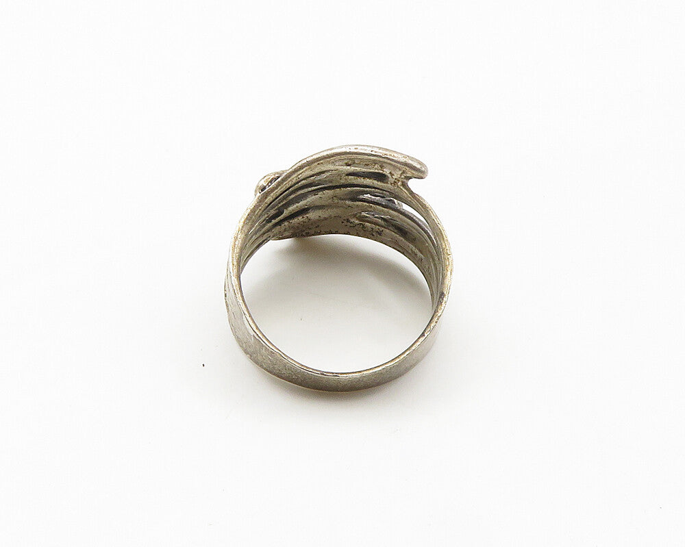 HAGIT GORALI ISRAEL 925 Silver  Vintage Split Shank Band Ring Sz 8  RG18161