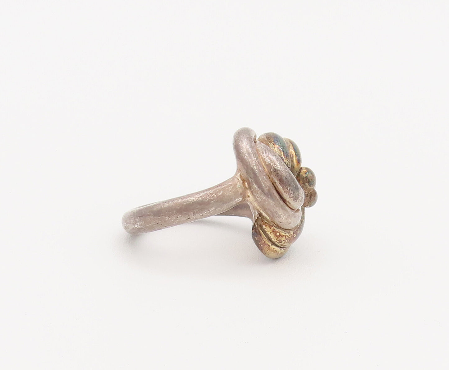 925 Sterling Silver Vintage Ring Minimalist Designer Large Knot Sz 6  RG27836