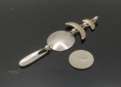 RLM STUDIO 925 Sterling Silver  Vintage Crescent Shape Linked Pendant  PT16176