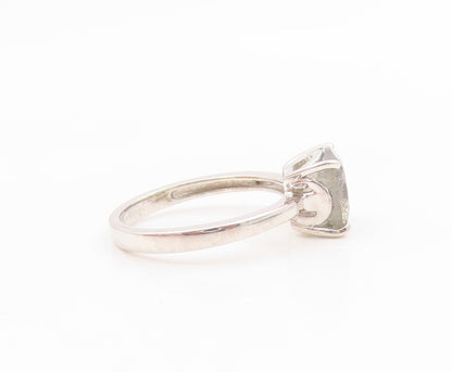 925 Sterling Silver Vintage Ring Elegant Moonstone Solitaire Band  Sz 7  RG35970