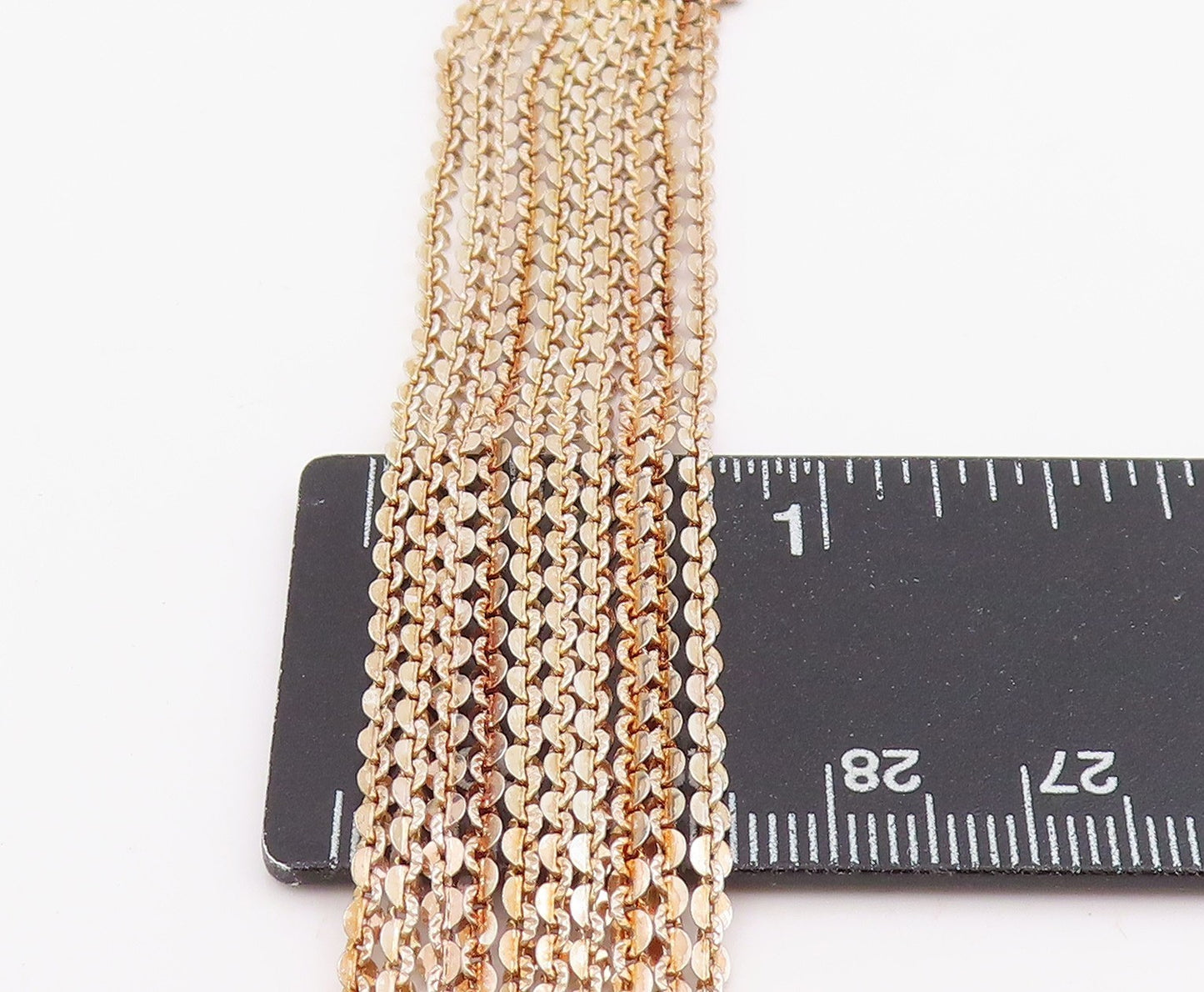 925 Sterling Silver Vintage Bracelet Classic Multi Strand Intricate Link BT11716