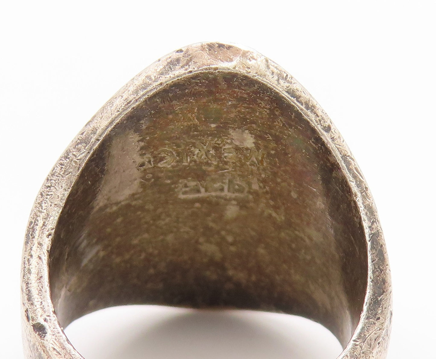 925 Sterling Silver Vintage Ring MEXICO Brutalist Design Band  Sz 7  RG35810