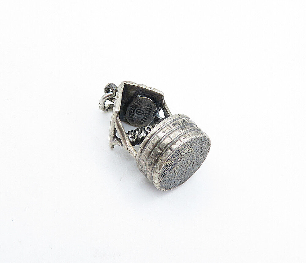 DANECRAFT 925 Silver  Vintage Dark Tone Water Well Motif Drop Pendant  PT4708