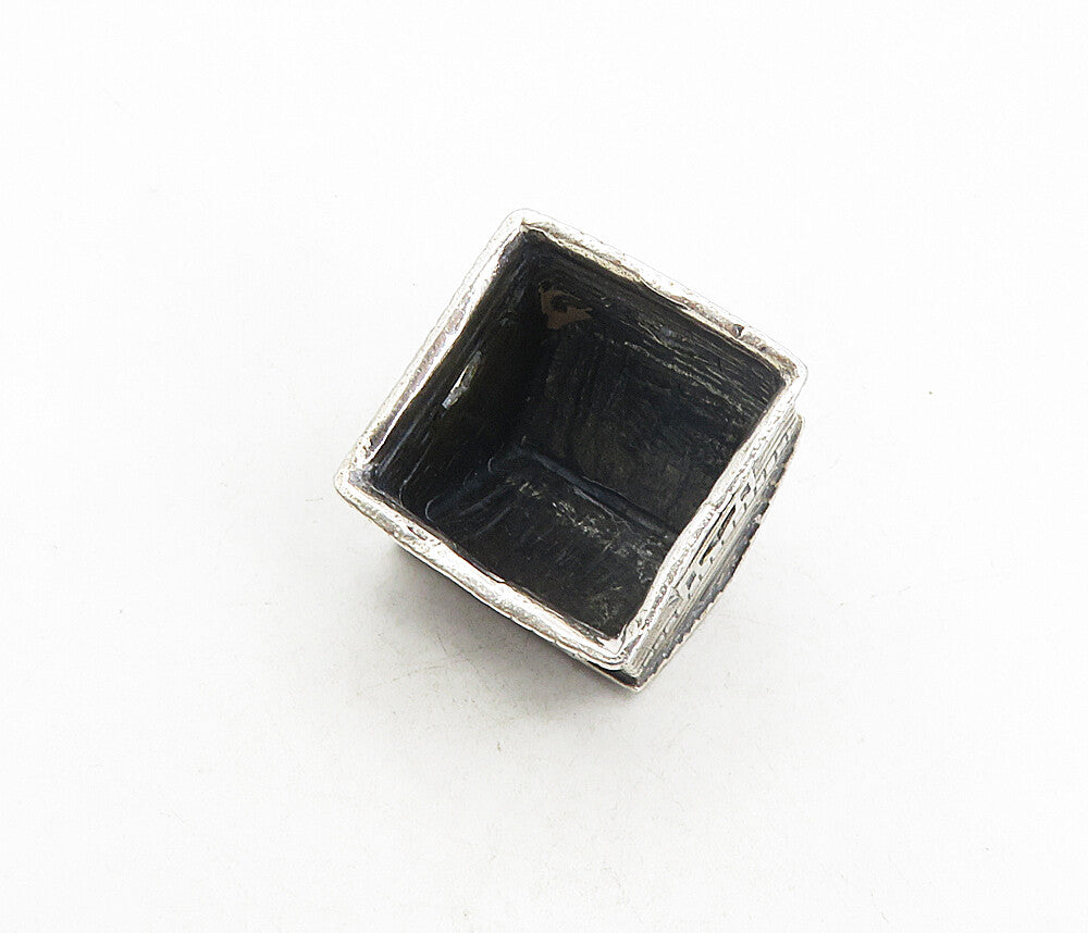 925 Sterling Silver  Vintage Petite Dark Tone Cottage House Trinket  TR1453
